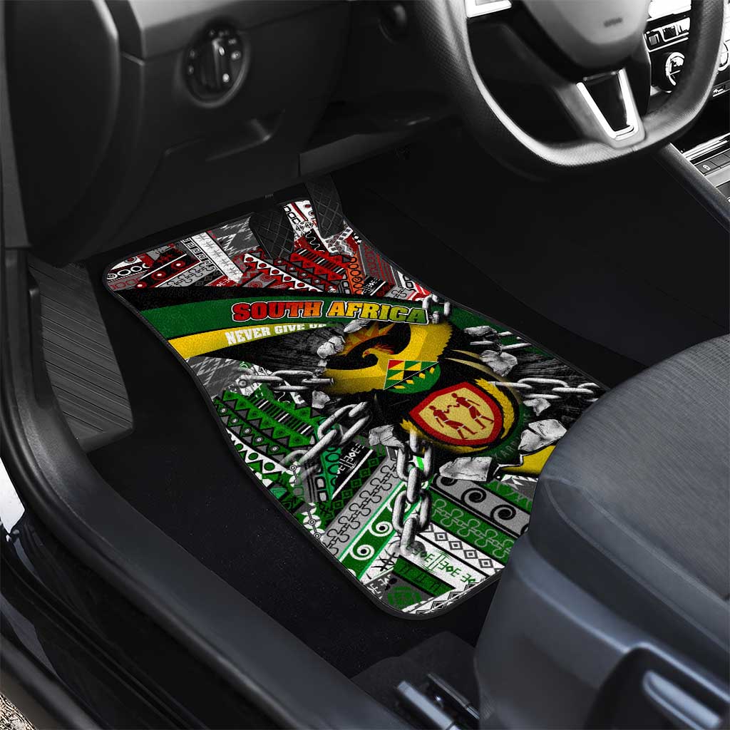 South Africa Fist of Freedom Car Mats Never Give Up