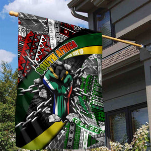 South Africa Fist of Freedom Garden Flag Never Give Up