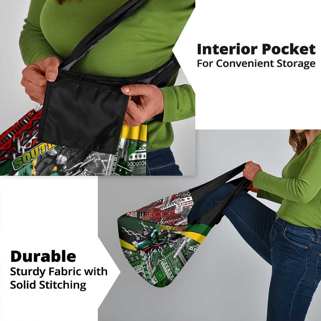 South Africa Fist of Freedom Grocery Bag Never Give Up