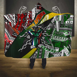 South Africa Fist of Freedom Hooded Blanket Never Give Up