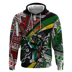 South Africa Fist of Freedom Hoodie Never Give Up
