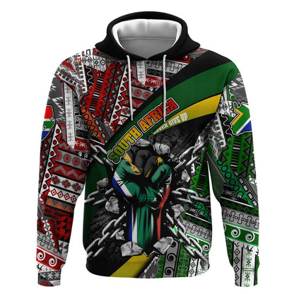 South Africa Fist of Freedom Hoodie Never Give Up