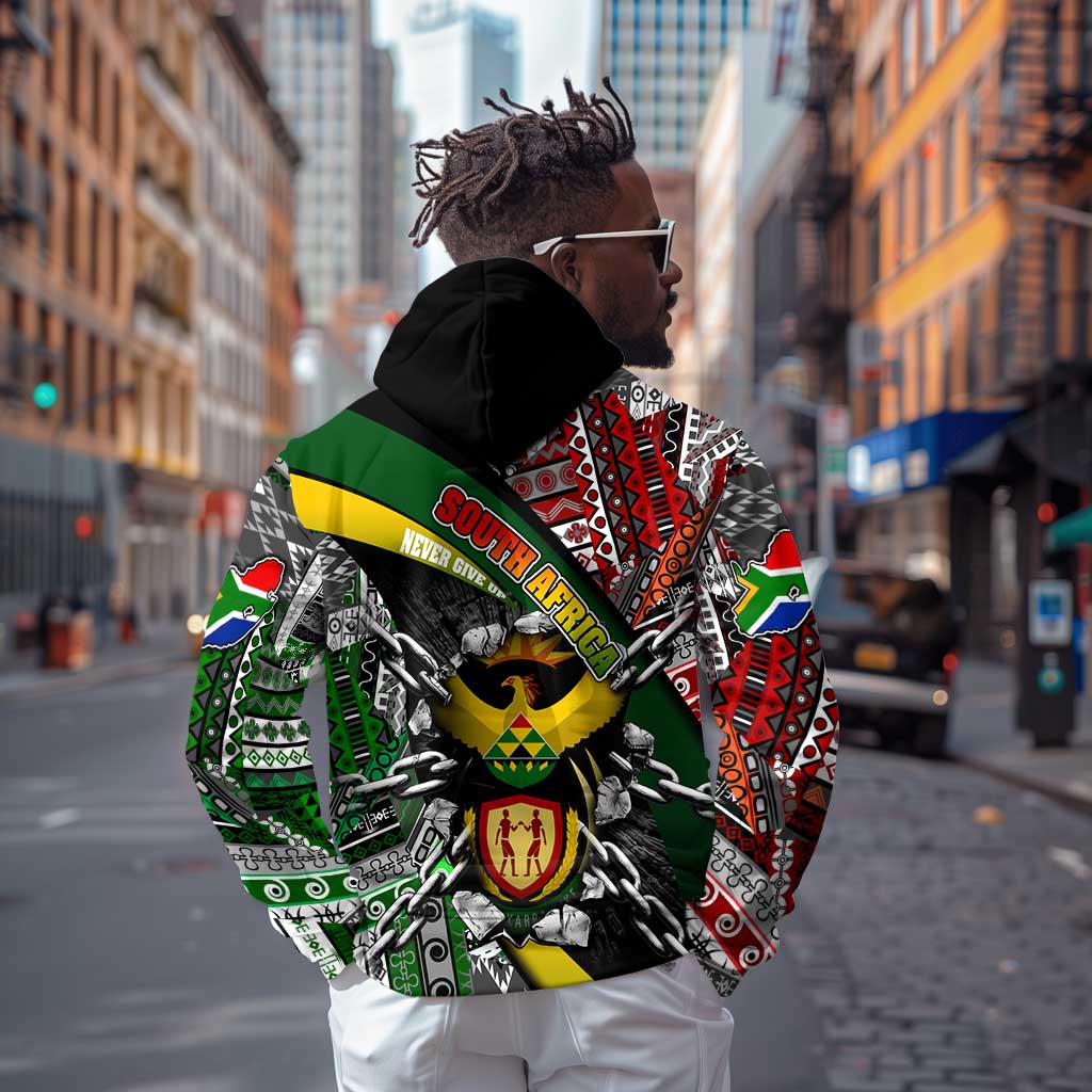 South Africa Fist of Freedom Hoodie Never Give Up