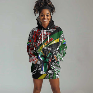 South Africa Fist of Freedom Hoodie Dress Never Give Up
