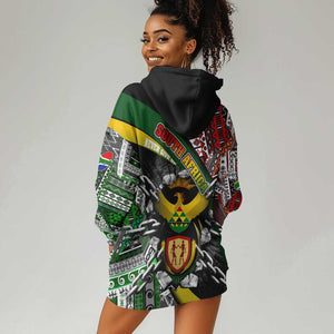 South Africa Fist of Freedom Hoodie Dress Never Give Up