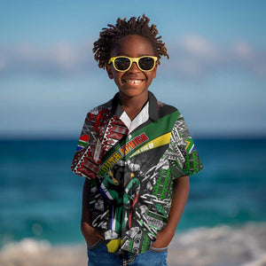 South Africa Fist of Freedom Kid Hawaiian Shirt Never Give Up