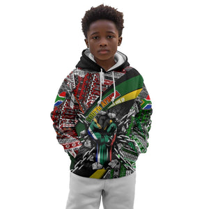 South Africa Fist of Freedom Kid Hoodie Never Give Up