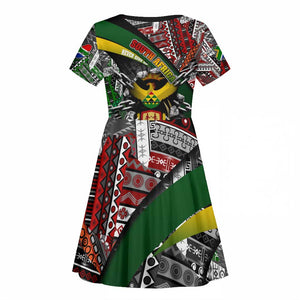 South Africa Fist of Freedom Kid Short Sleeve Dress Never Give Up