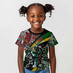 South Africa Fist of Freedom Kid T shirt Never Give Up