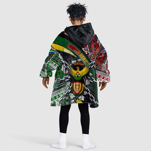 South Africa Fist of Freedom Kid Wearable Blanket Hoodie Never Give Up