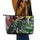 South Africa Fist of Freedom Leather Tote Bag Never Give Up