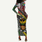 South Africa Fist of Freedom Long Sleeve Bodycon Dress Never Give Up DT02