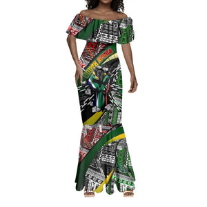 South Africa Fist of Freedom Mermaid Dress Never Give Up