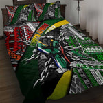 South Africa Fist of Freedom Quilt Bed Set Never Give Up
