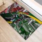 South Africa Fist of Freedom Rubber Doormat Never Give Up
