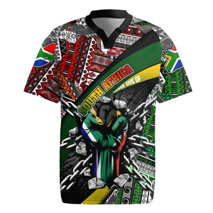 South Africa Fist of Freedom Rugby Jersey Never Give Up