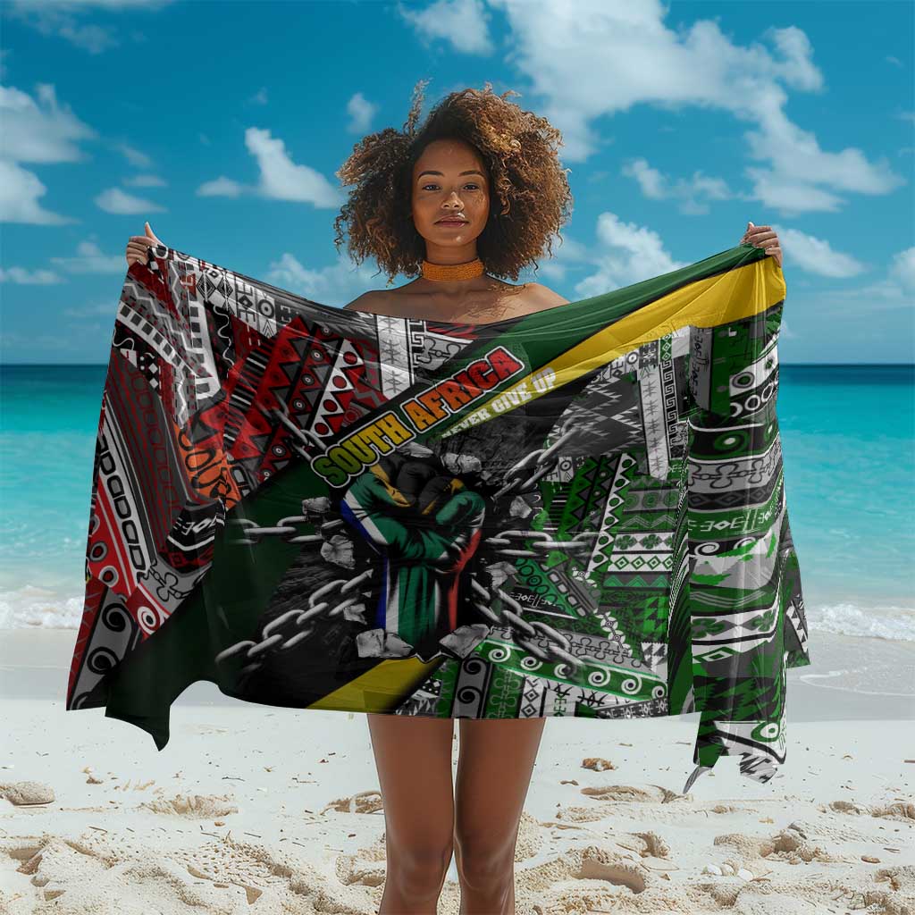 South Africa Fist of Freedom Sarong Never Give Up