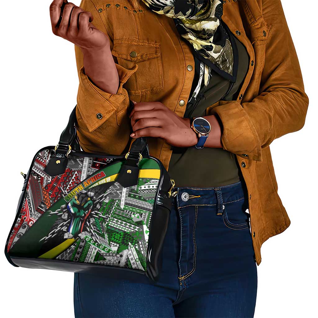 South Africa Fist of Freedom Shoulder Handbag Never Give Up