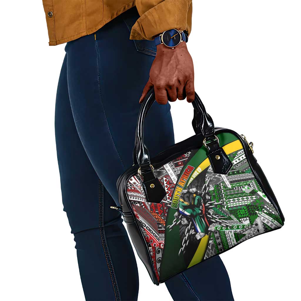 South Africa Fist of Freedom Shoulder Handbag Never Give Up