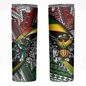 South Africa Fist of Freedom Skinny Tumbler Never Give Up