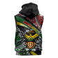 South Africa Fist of Freedom Sleeveless Hoodie Never Give Up - African Pride