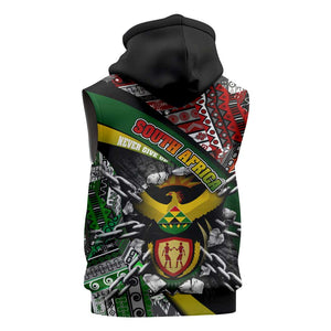 South Africa Fist of Freedom Sleeveless Hoodie Never Give Up - African Pride
