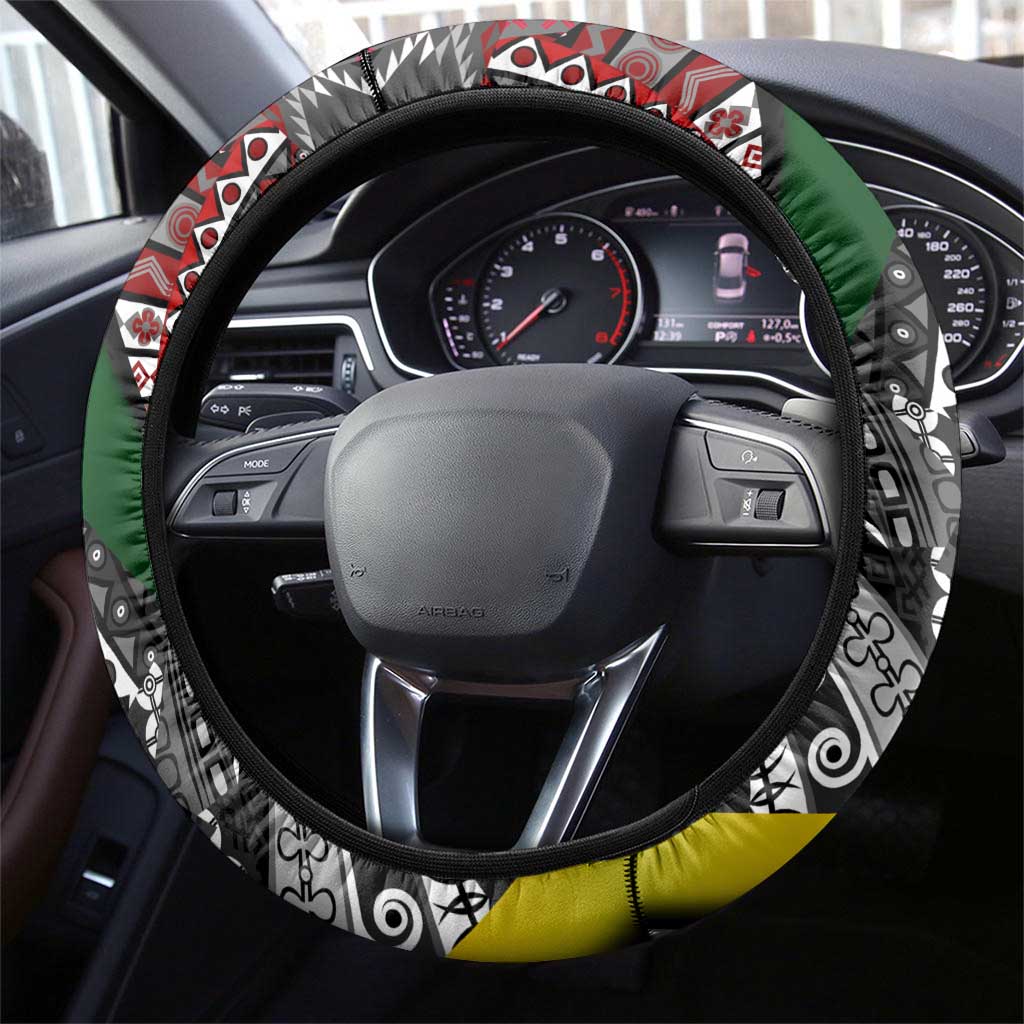 South Africa Fist of Freedom Steering Wheel Cover Never Give Up