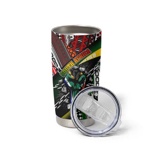 South Africa Fist of Freedom Tumbler Cup Never Give Up