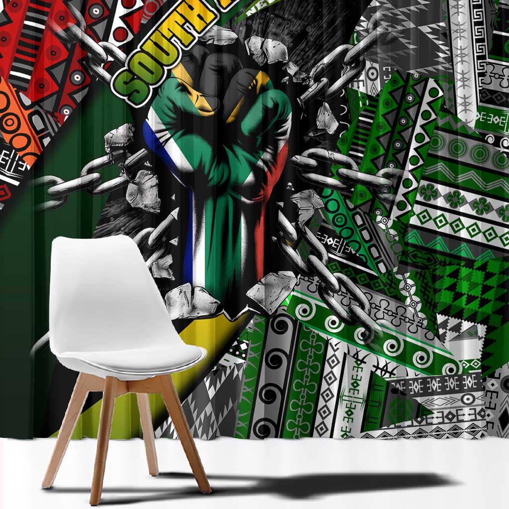 South Africa Fist of Freedom Window Curtain Never Give Up
