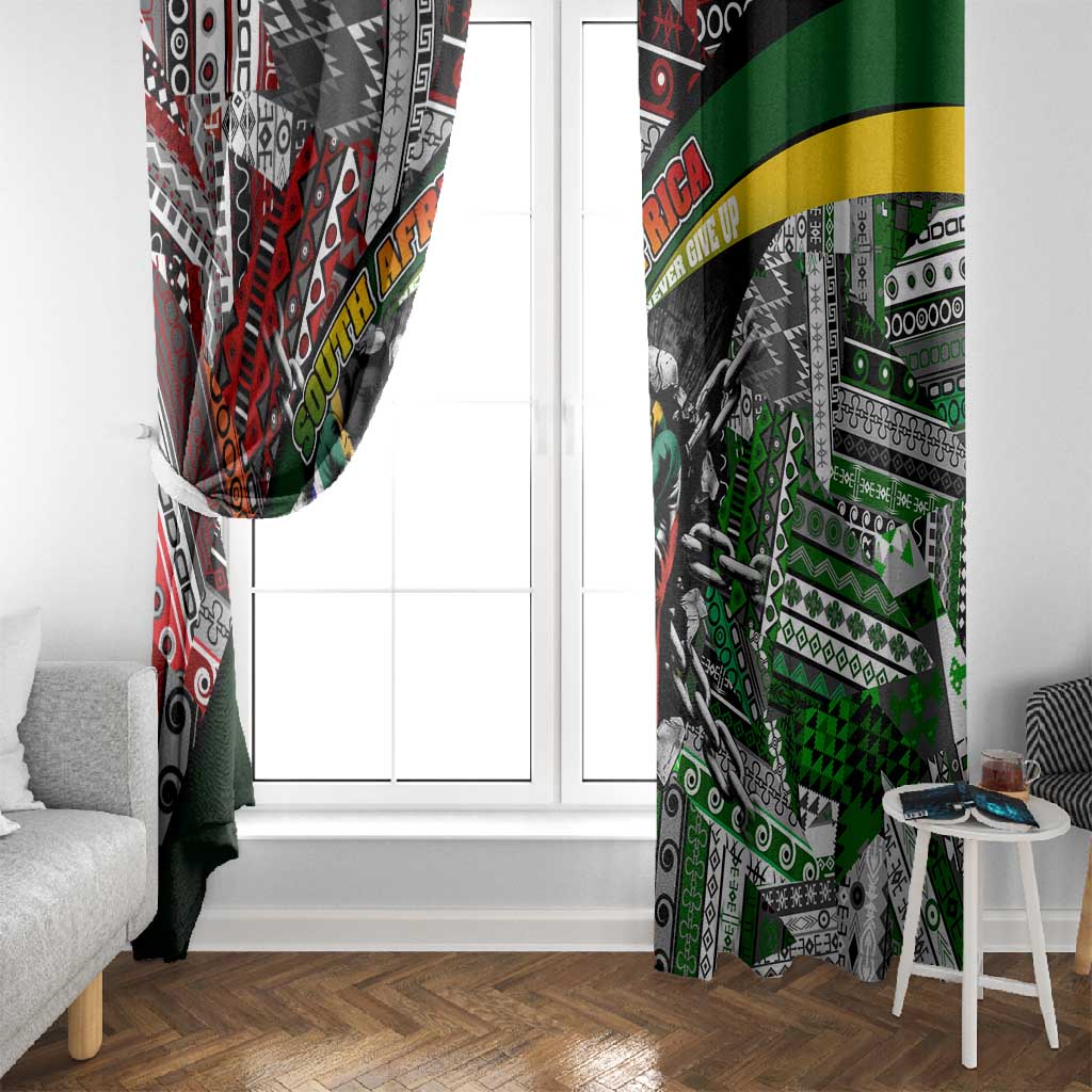 South Africa Fist of Freedom Window Curtain Never Give Up