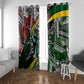 South Africa Fist of Freedom Window Curtain Never Give Up