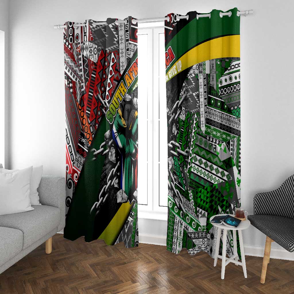 South Africa Fist of Freedom Window Curtain Never Give Up