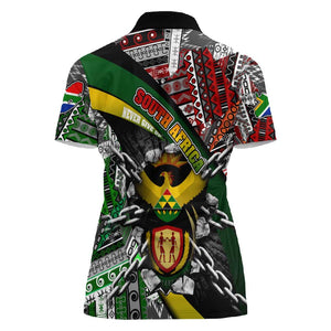 South Africa Fist of Freedom Women Polo Shirt Never Give Up