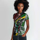 South Africa Fist of Freedom Women Polo Shirt Never Give Up