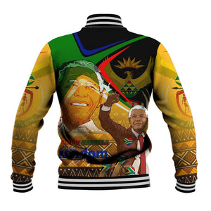 South Africa Heritage Nelson Mandela Baseball Jacket Happy Freedom Day Victory Art