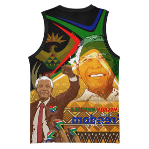 South Africa Heritage Nelson Mandela Basketball Jersey Happy Freedom Day Victory Art - African Pride
