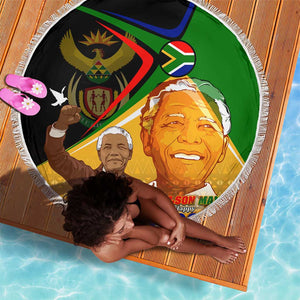 South Africa Heritage Nelson Mandela Beach Blanket Happy Freedom Day Victory Art