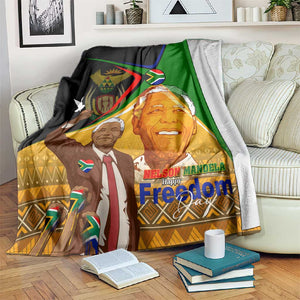 South Africa Heritage Nelson Mandela Blanket Happy Freedom Day Victory Art