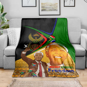South Africa Heritage Nelson Mandela Blanket Happy Freedom Day Victory Art