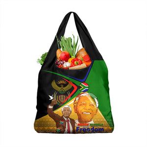 South Africa Heritage Nelson Mandela Grocery Bag Happy Freedom Day Victory Art
