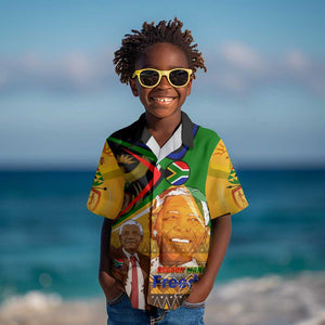 South Africa Heritage Nelson Mandela Kid Hawaiian Shirt Happy Freedom Day Victory Art