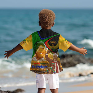 South Africa Heritage Nelson Mandela Kid Hawaiian Shirt Happy Freedom Day Victory Art