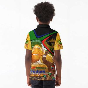 South Africa Heritage Nelson Mandela Kid Polo Shirt Happy Freedom Day Victory Art