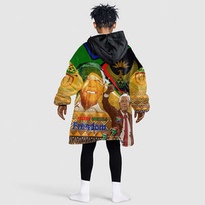 South Africa Heritage Nelson Mandela Kid Wearable Blanket Hoodie Happy Freedom Day Victory Art