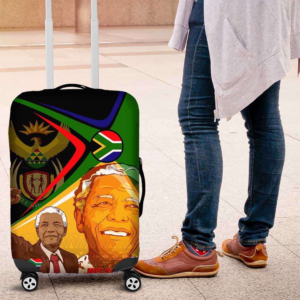 South Africa Heritage Nelson Mandela Luggage Cover Happy Freedom Day Victory Art