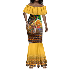 South Africa Heritage Nelson Mandela Mermaid Dress Happy Freedom Day Victory Art