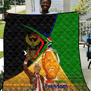 South Africa Heritage Nelson Mandela Quilt Happy Freedom Day Victory Art