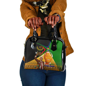 South Africa Heritage Nelson Mandela Shoulder Handbag Happy Freedom Day Victory Art