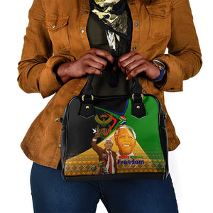 South Africa Heritage Nelson Mandela Shoulder Handbag Happy Freedom Day Victory Art