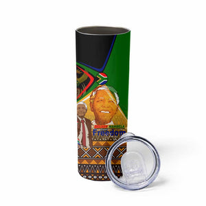 South Africa Heritage Nelson Mandela Skinny Tumbler Happy Freedom Day Victory Art